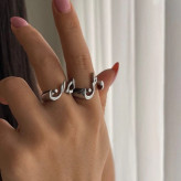 انگشتر آبکاری نقره مامان و بابا|انگشتر آبکاری نقره وطن و ایران