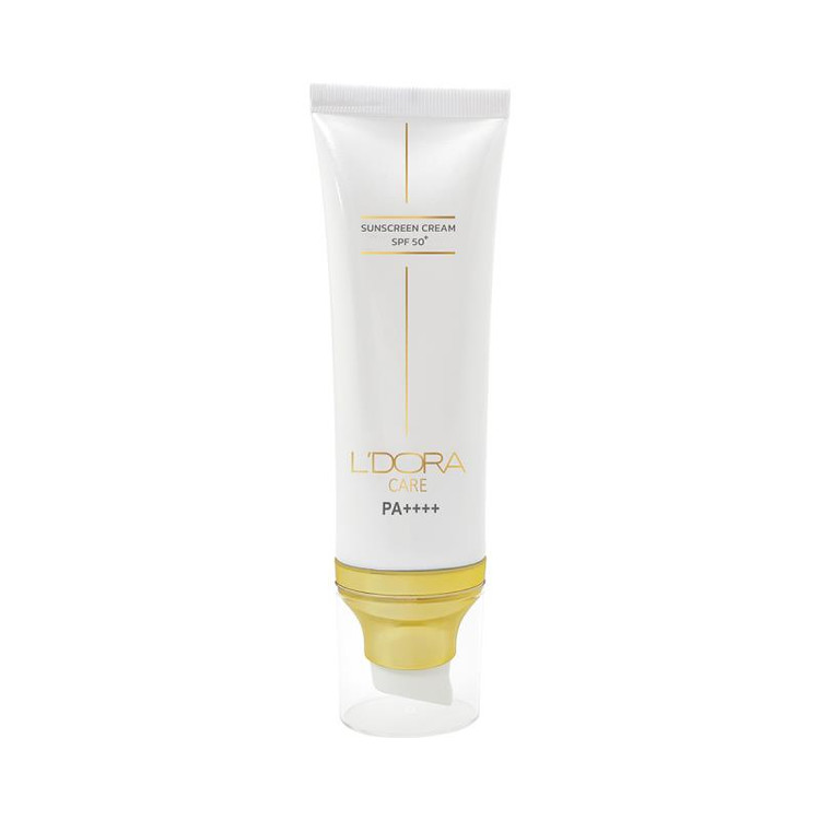 کرم ضدآفتاب بیرنگ پلاس دار +SPF50 مناسب انواع پوست ۸۰ میلی لیتر(ضمانت اصالت و تاریخ انقضا) برند ـ لدورا