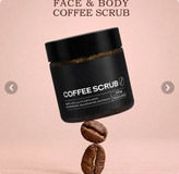 اسکراب قهوه صورت و بدن با کلاژن گیاهی، روغن بادام شیرین و شیباتر، ۲۵۰ گرم